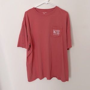 Southern fried cotton coral short sleeve t shirt